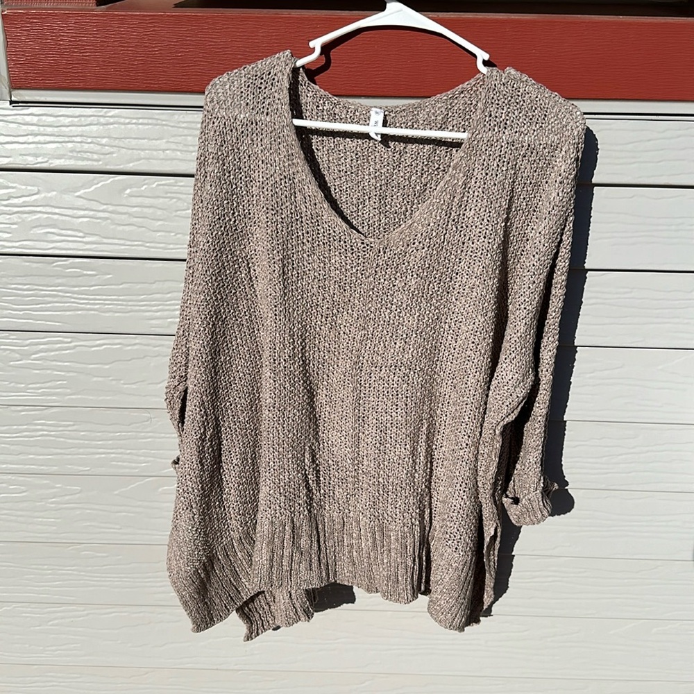 Oversized Wishlist, Size M/L, Gray 3/4 Sleeve Top